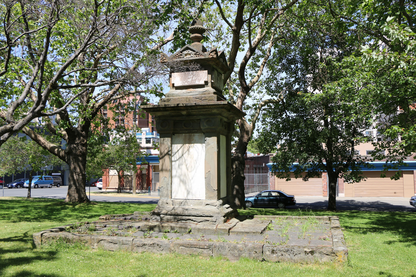 Grave of Captain Thomas Pritchard, Pioneer Square, Victoria, B.C. (photo by Mark Anderson)