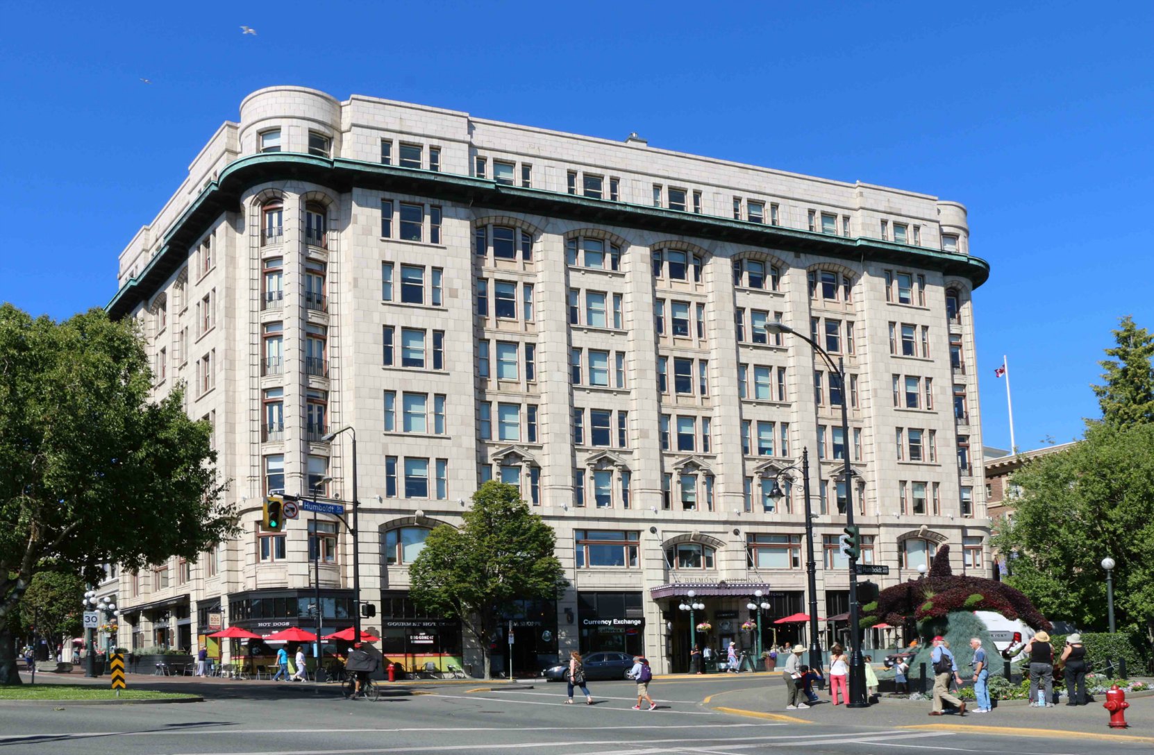 The Belmont Building. 600-620 Humbolt Street / 801-807 Government Street, in downtown Victoria. Robert Butchart and the B.C. Cement Company maintained corporate offices on the third floor of the Belmont Building between 1919 -1943. (photo by Author)