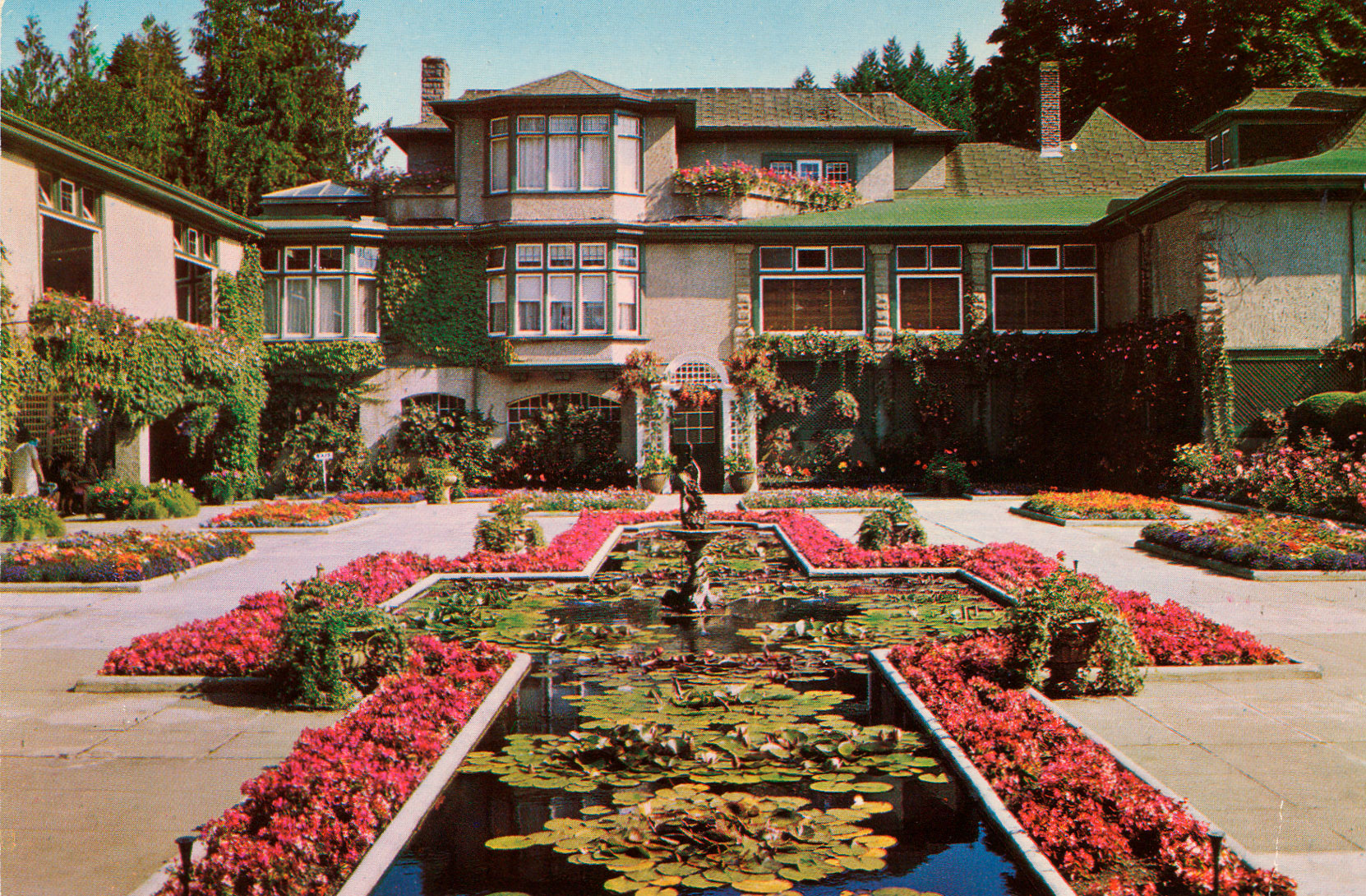 The Italian Garden, looking south toward Benvenuto,circa 1950. (Author's collection)