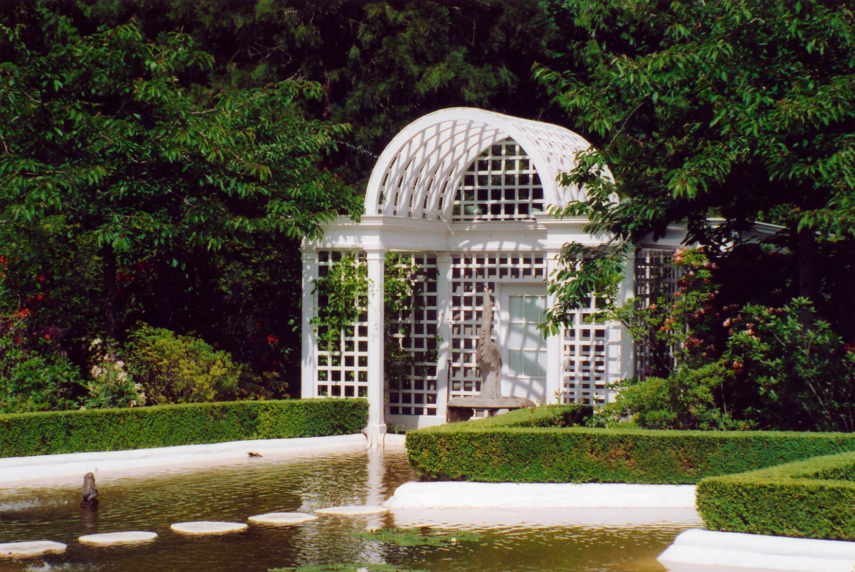 The Duck Pond Arbor designed for Robert Butchart by archtect Samuel Maclure circa 1925 (photo by Author)