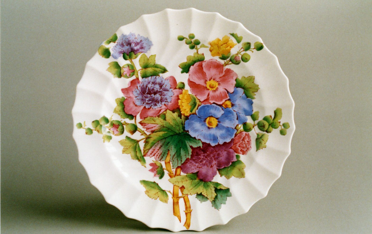 Spode Plate in Charlotte design showing “Butchart” pattern (courtesy of Bill Coles)