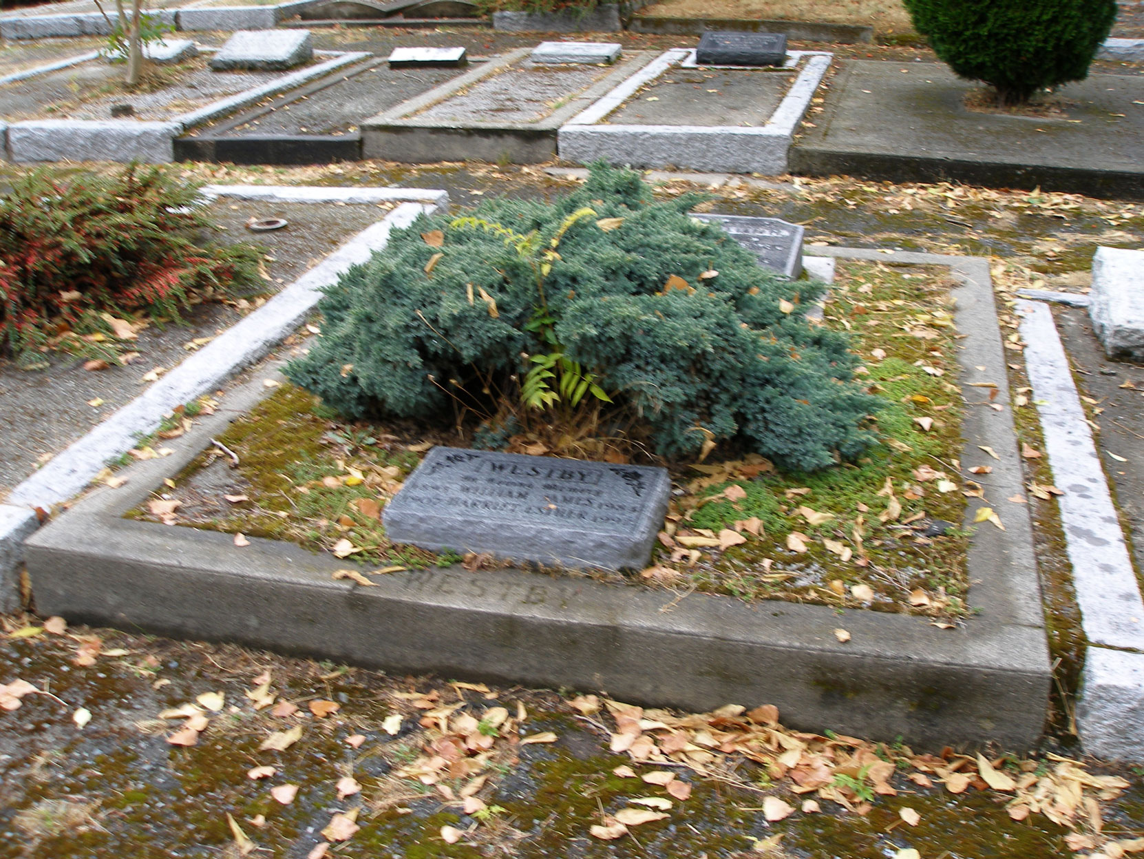 William Henry Westby grave, St. Luke's Anglican Cemetery, Saanich, B.C. (photo by author)