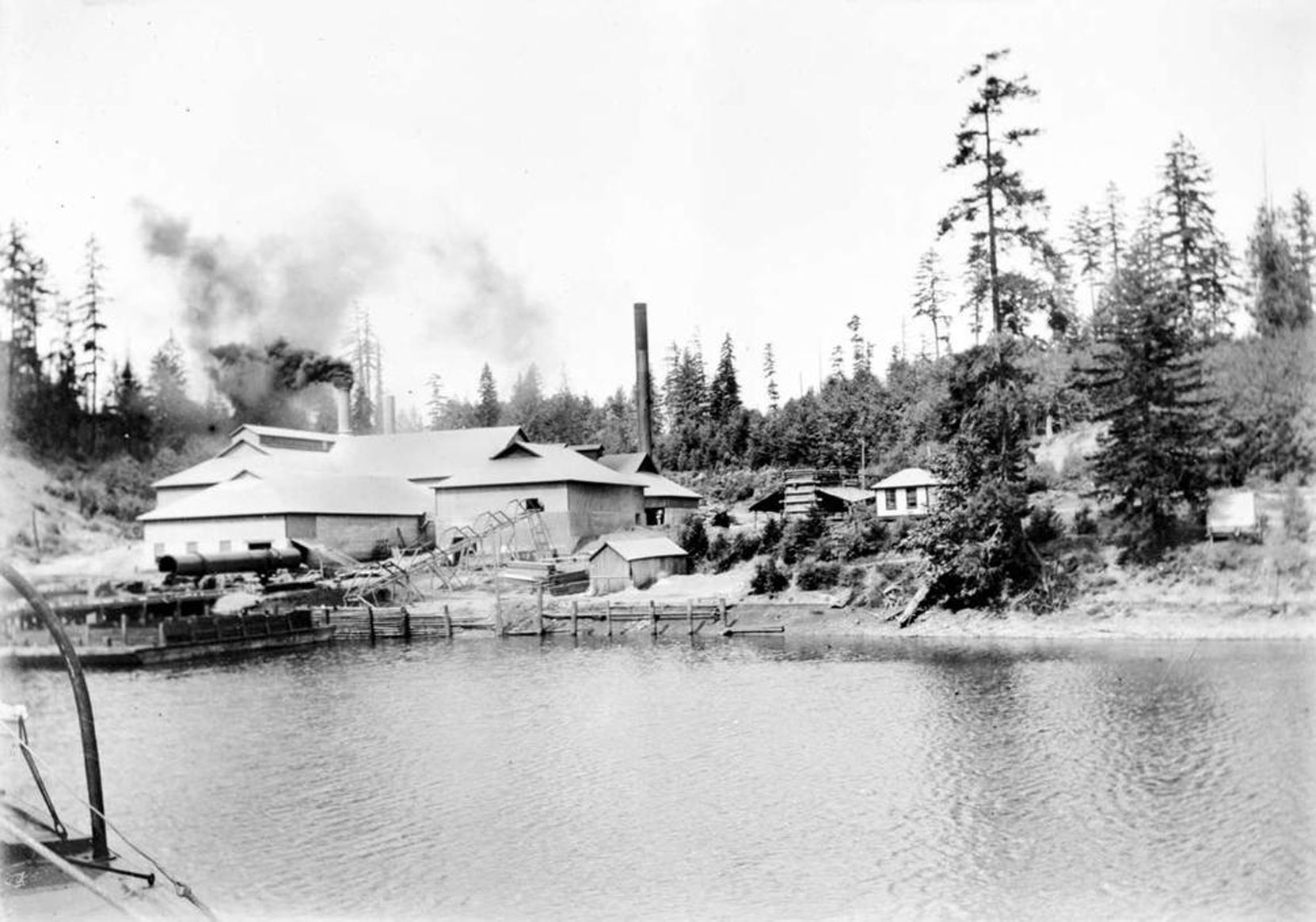 Vancouver Portland Cement Company plant at Tod Inlet, circa 1910 (BC Archives photo G-06193)