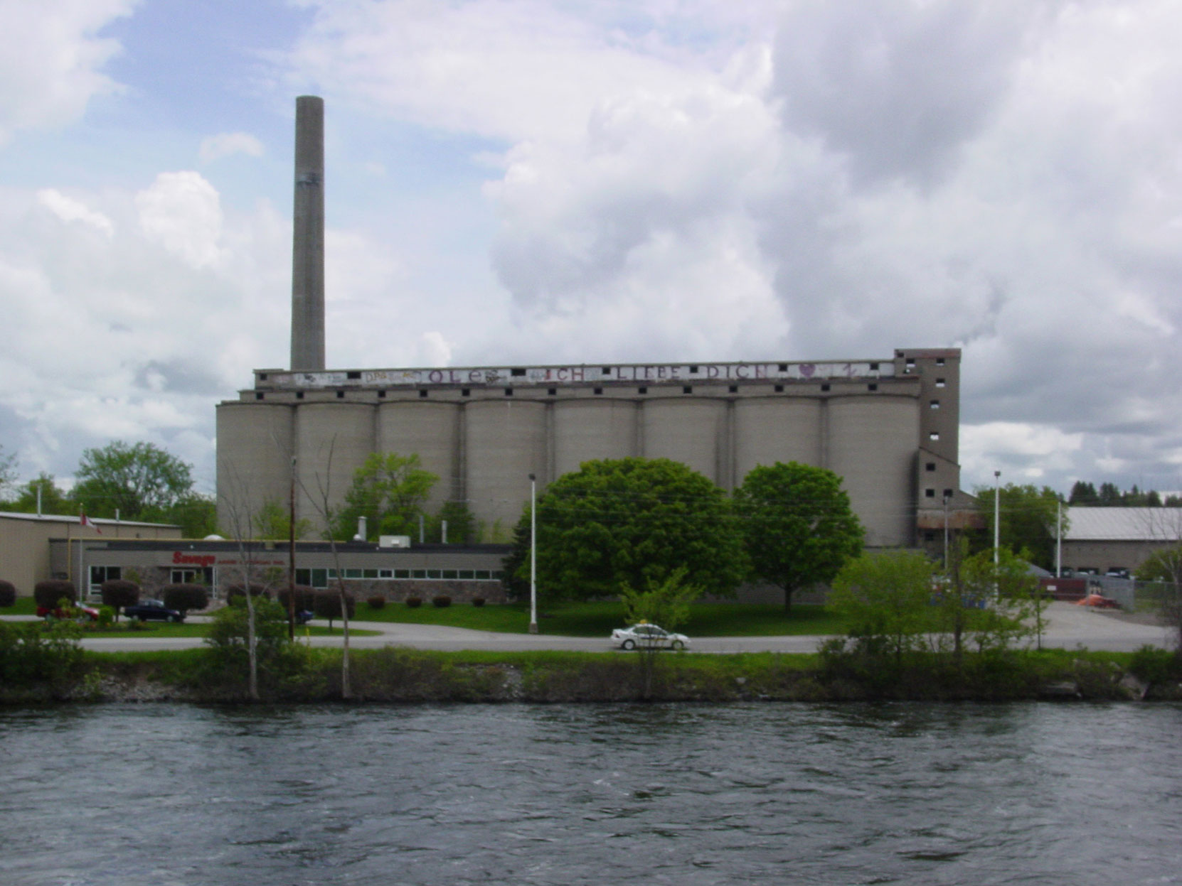 The remains of the Canada Cement Company plant at Lakefield, Ontario in 2003. It has since been demolished (Photo by Author)